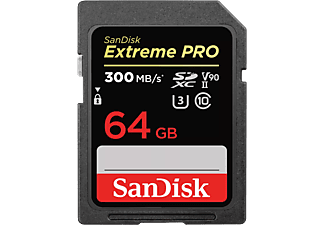 SANDISK 121505 SDXC Extreme Pro 64GB (V90/U3/UHS-II/Cl.10/R300/W260)