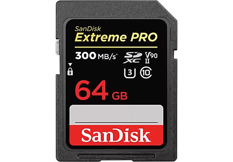 SANDISK 121505 SDXC Extreme Pro 64GB (V90/U3/UHS-II/Cl.10/R300/W260)