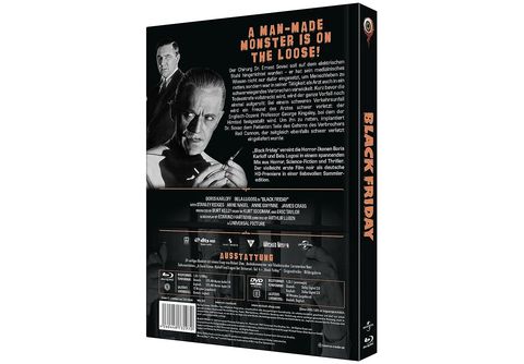 Mediabook Black Friday Cover A Boris Karloff + Bela Lugosi Blu-Ray DVD  Cover C