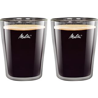 Set de vasos - Melitta Doble Cristal Medianos, 200 ml, Para Café, 2 Unidades, Transparente