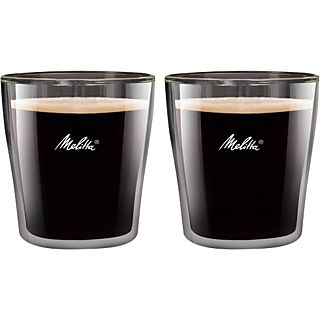 Set de vasos - Melitta Doble Cristal Pequeños, 80 ml, Para Expreso, 2 Unidades, Transparente