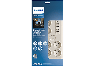 PHILIPS SPN7060WA Akım Korumalı Priz 6'lı 2m 900J 4xUSB-A  1xUSB-C_1