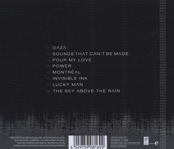 Rückseite einer CD mit Titelliste und Urheberrechtsinformationen.