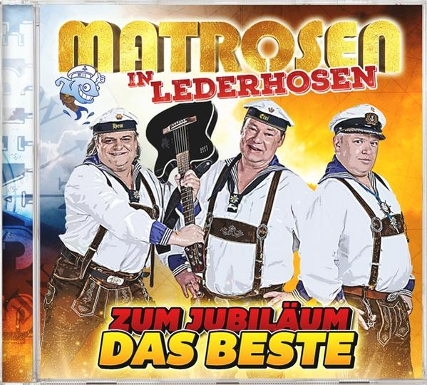 Albumcover: Drei Männer in Matrosenanzügen mit Gitarre. Titel: Matrosen in Lederhosen.