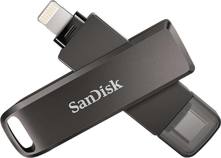 Sandisk USB meghajtó. Dupla csatlakozó, sötétszürke szín.