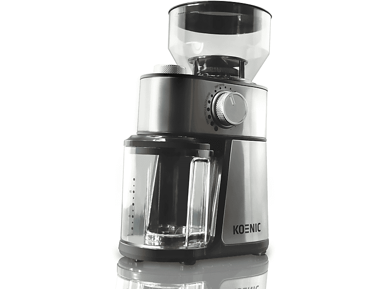 Macina caffè elettrico con corpo in acciaio Inox, timer e macinazione  variabile DCG KSW2606, 120W, Pietra