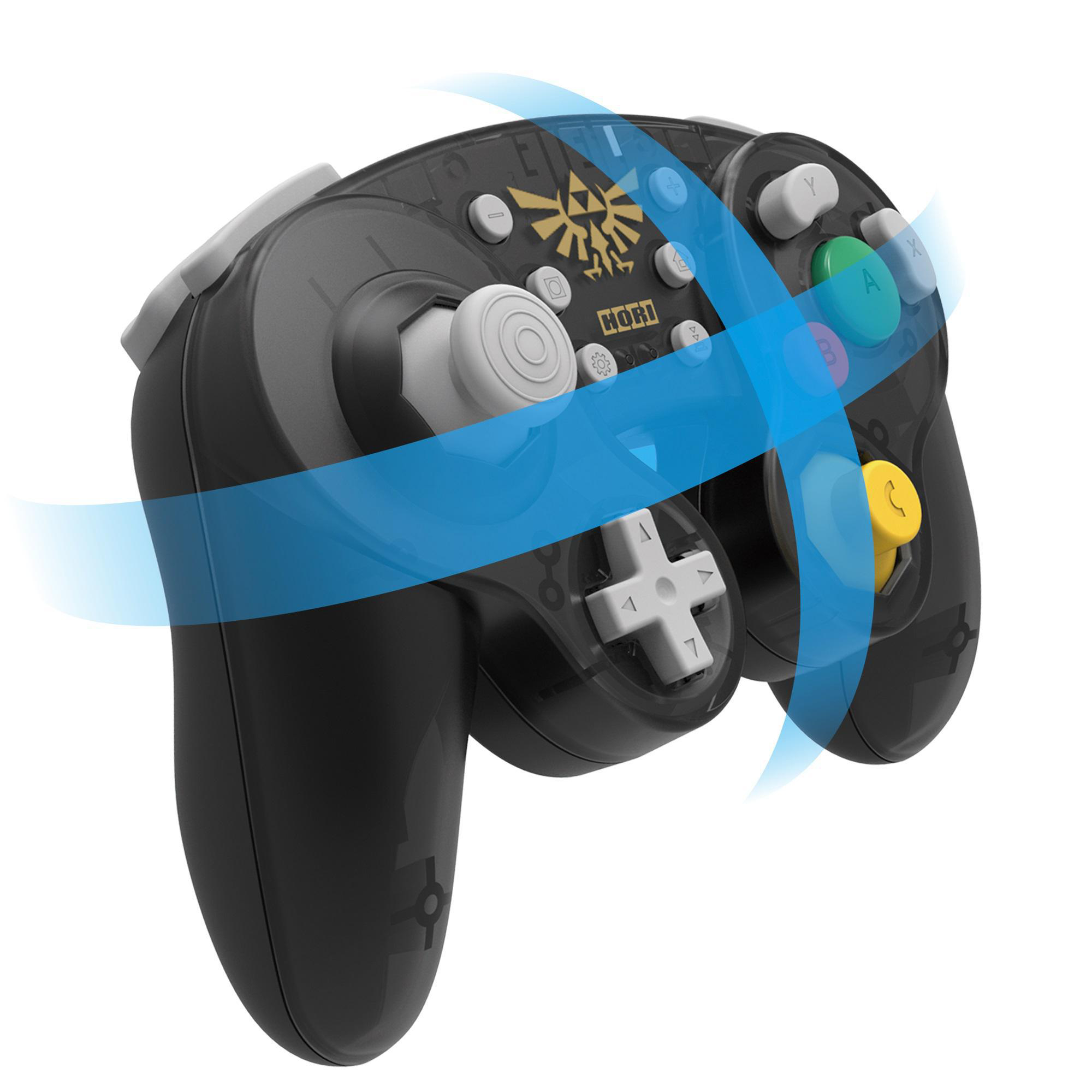 HORI Wireless Battle Pad (Gamecube) - Zelda, Controller, Schwarz