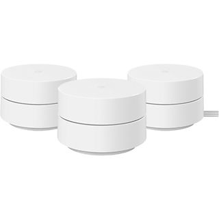 Router inalámbrico - Google WiFi Mesh (2021), Bluetooth, 1.2 Gbps, AC1200, 15W, 3 unidades, Snow