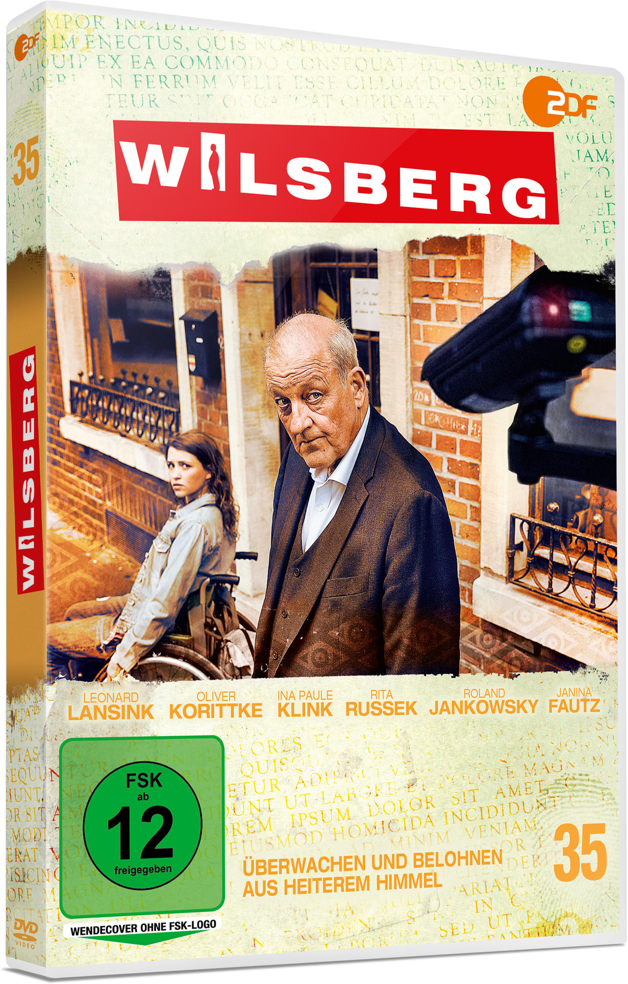 DVD-Cover mit einem Mann im Anzug, einer Frau im Rollstuhl und Text.