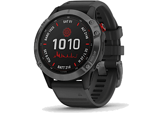 GARMIN fenix 6 Pro Solar szürke okosóra, fekete szíjjal (GG010-02410-15)