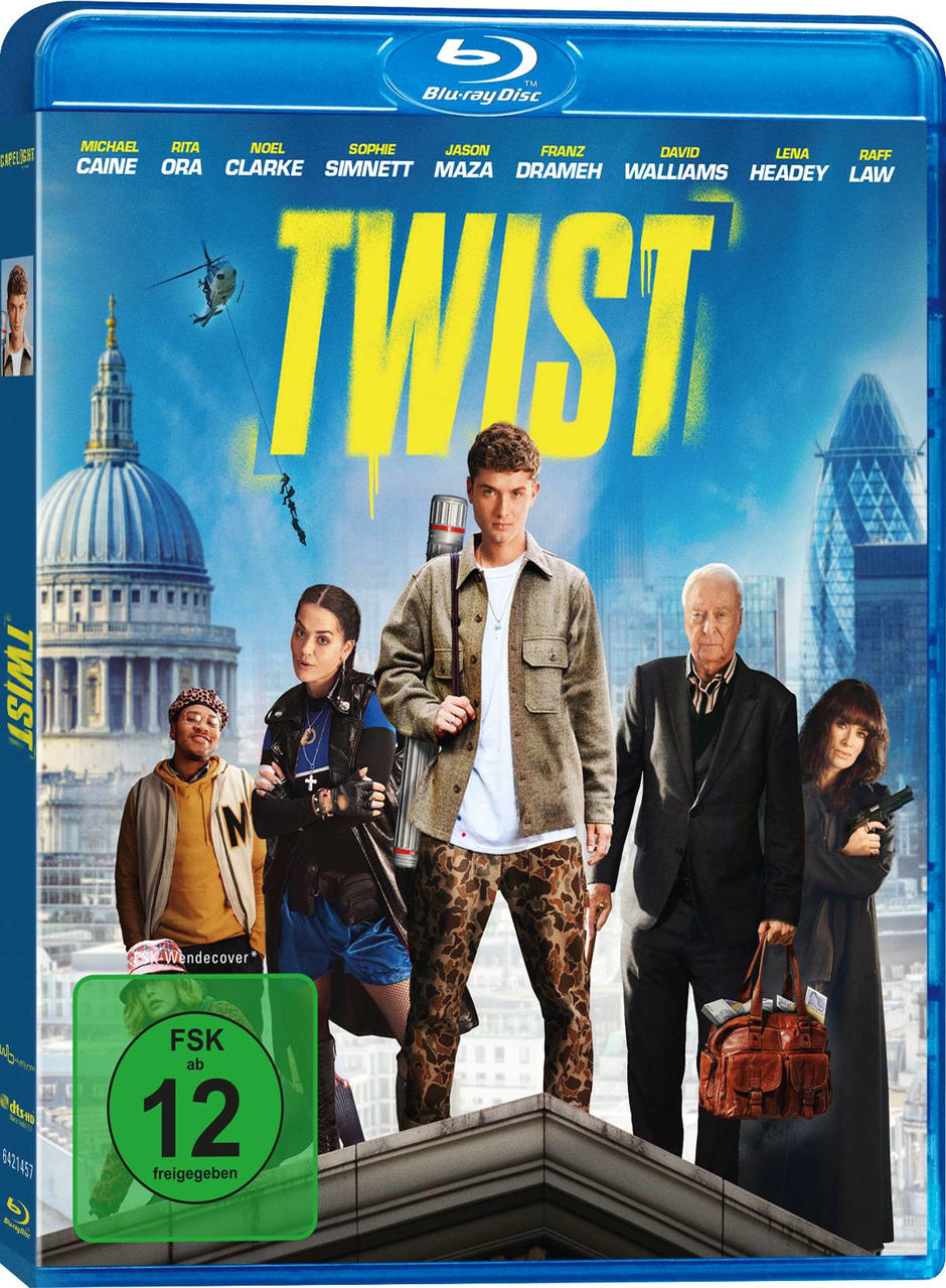 Filmcover von 'Twist'. Das Cover zeigt mehrere Schauspieler mit Londoner Hintergrund.