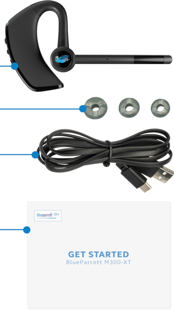 JABRA Oreillette sans fil BlueParrott Noir (M300-XT)