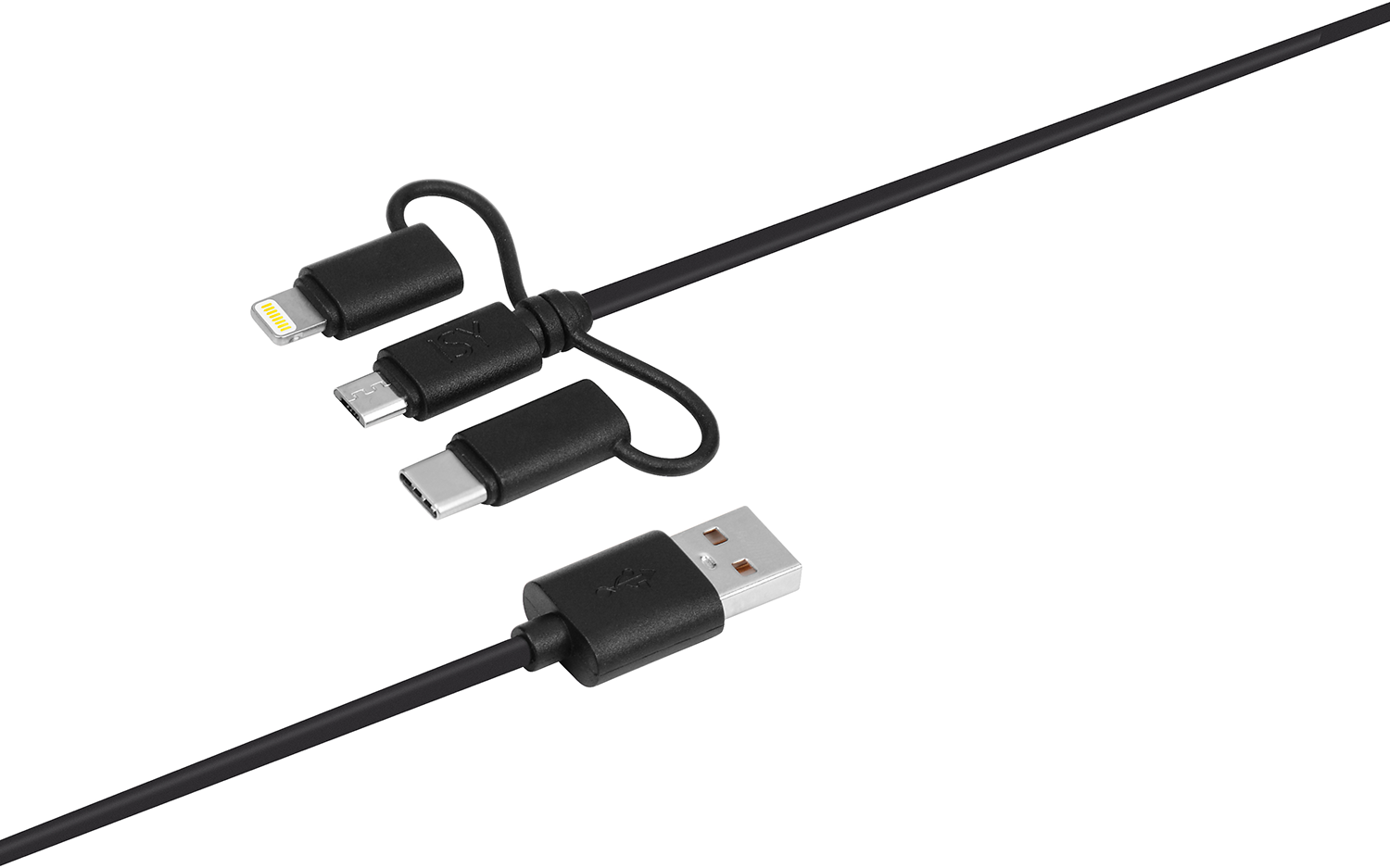 ISY IUC-3100 Oplaadkabel 1,6 m Zwart afbeelding
