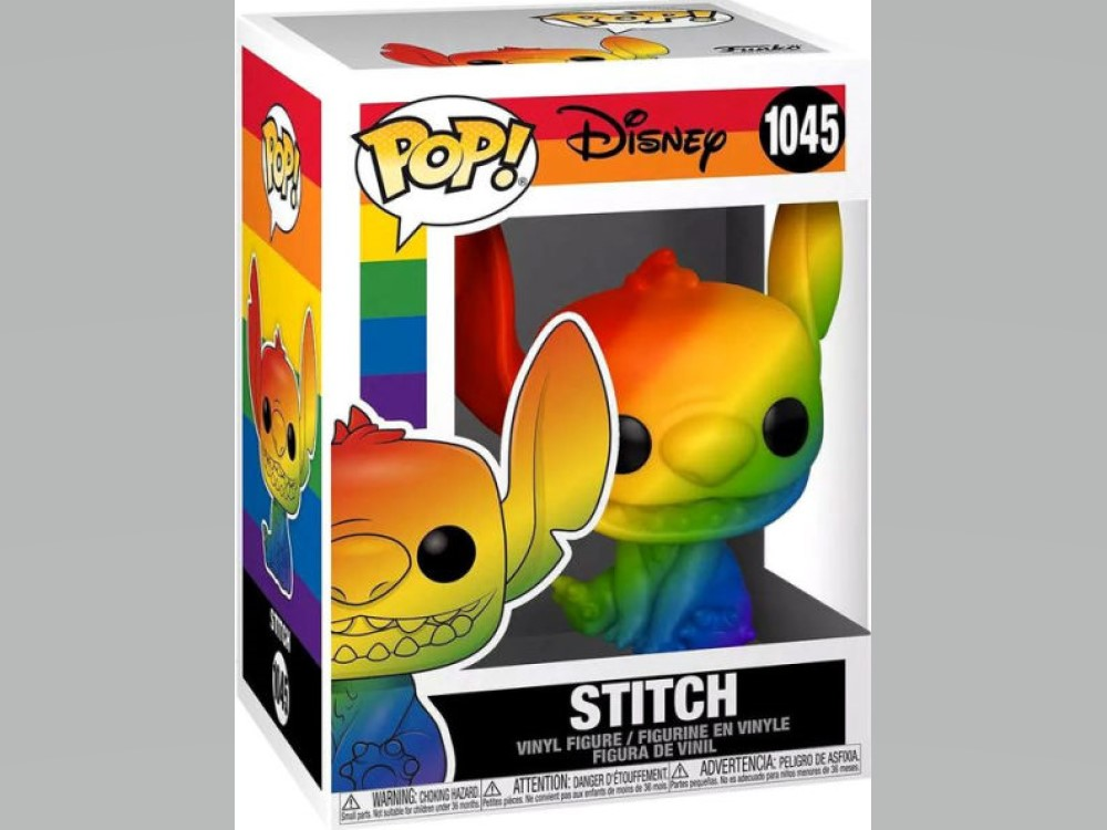 Figura Funko Pop! - Disney: Pride- Lilo and Stitch - Stitch (Rainbow), 9.5 cm, Vinil, Multicolor