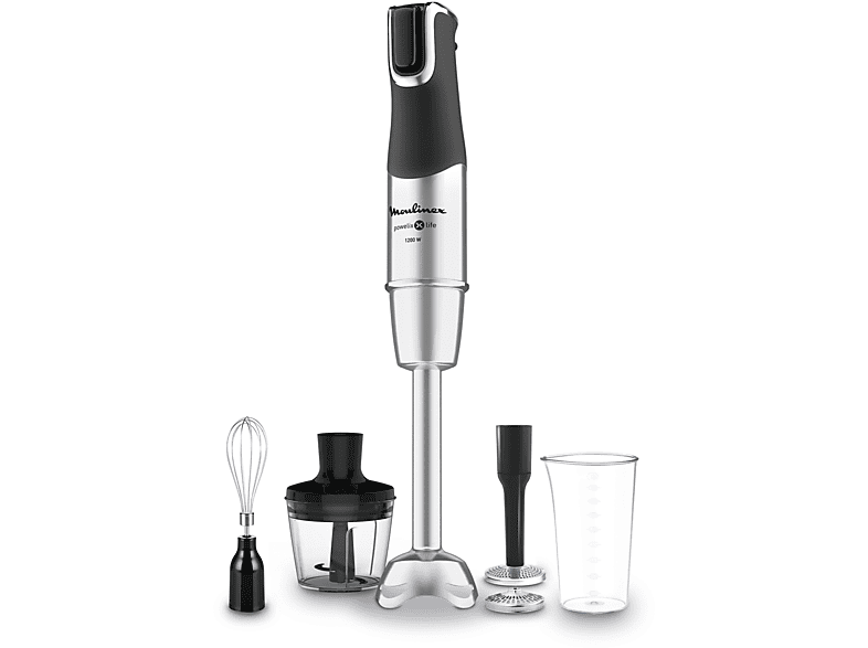 Frullatore ad immersione MOULINEX INFINITYFORCE PRO DD95HD, 1200W, con recipiente graduato da 0.8l, tritatutto e frusta