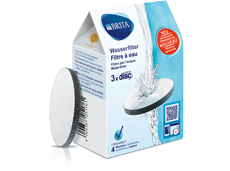 6 Filtri MicroDisc Per Caraffe Brita Fill&Go - Filtrazione Rapida, Rimuove Cloro E Microplastiche - Foto 5