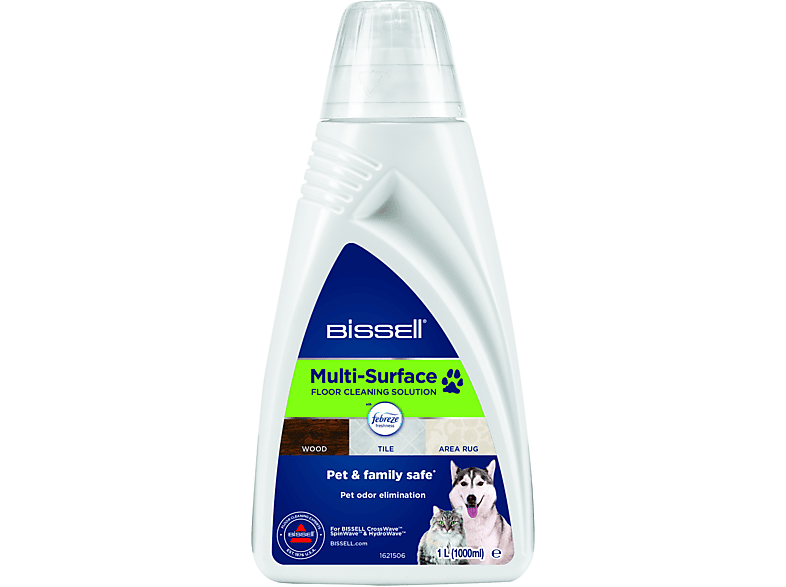 BISSELL Formula Detergente Multisuperficie, per CrossWave, SpinWave e  HydroWave, Pulisce Pavimenti e Tappeti, 1 L