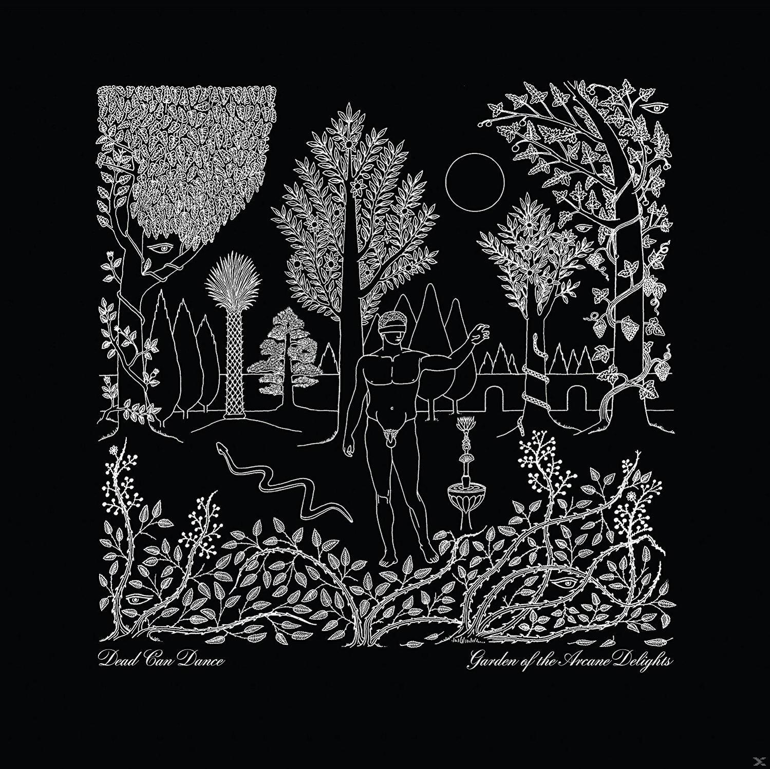 Album borító: Fekete-fehér rajz egy meztelen figuráról kertben.