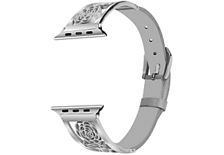 TOPP Armband für Apple Watch 38/40mm Metal Flowers, Silver