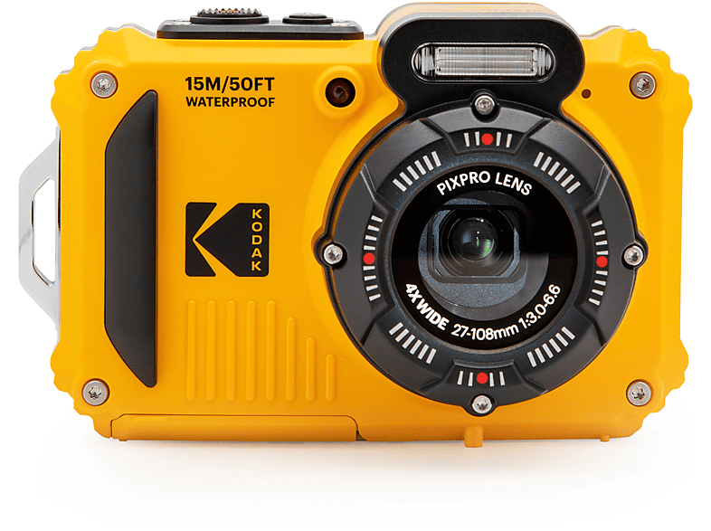 FOTOCAMERA DIGITALE KODAK PixPro WPZ2 Zoom ottico 4x, 16,35 megapixel, Giallo