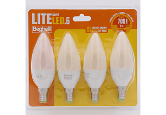 LAMPADINA LED BEGHELLI LITELED6 OLIV 7W E14 3K