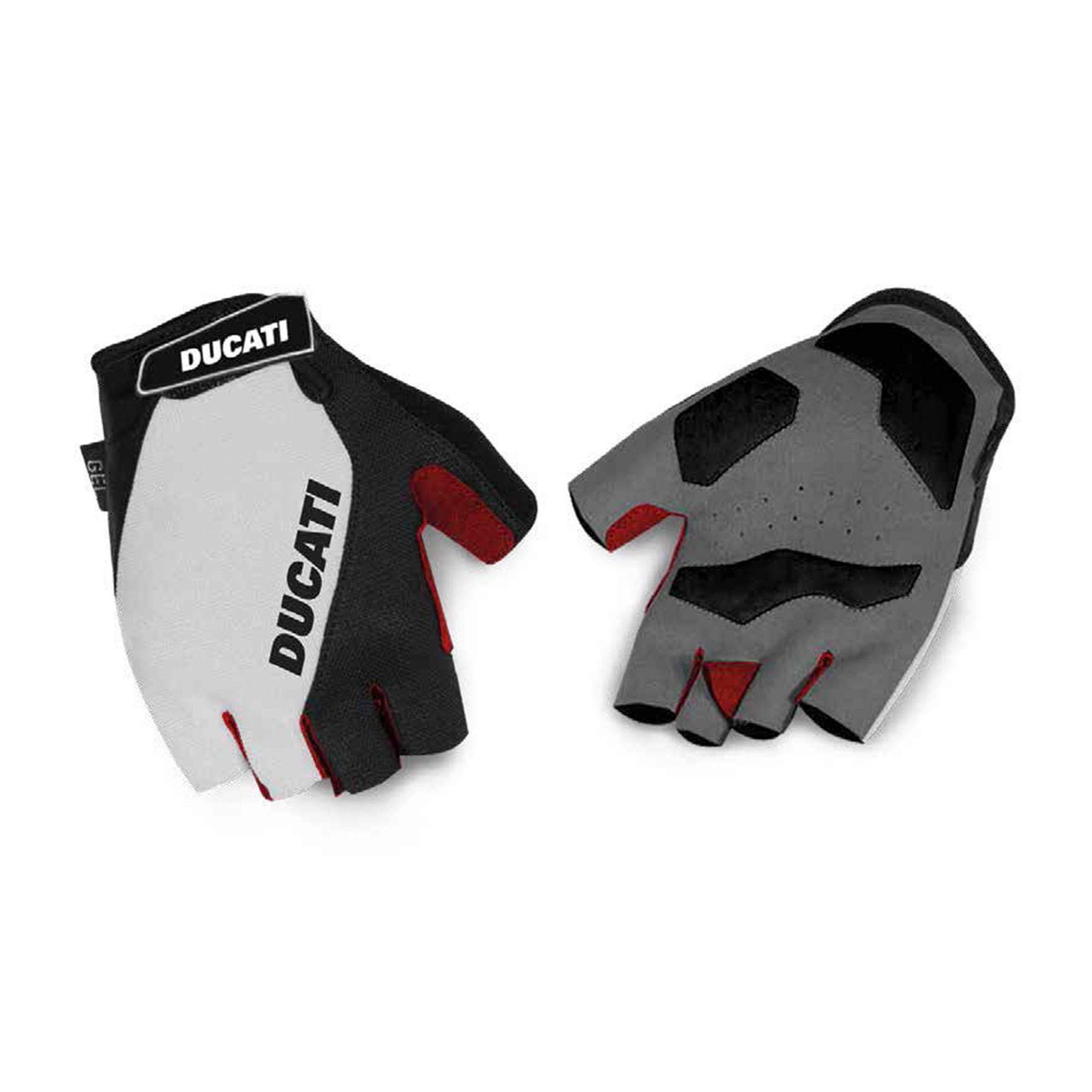 Guantini Ducati Gel-Padded Gloves White