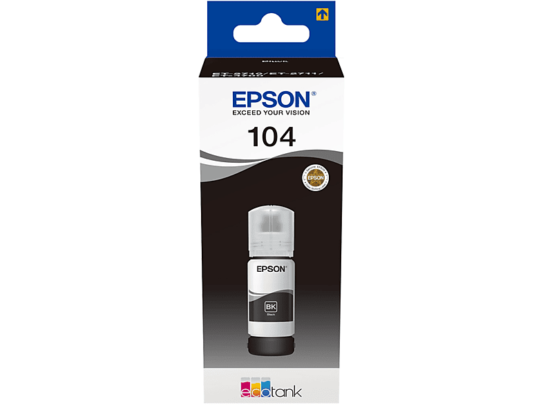 Epson Ecotank104 T00P140 BK Flacone DI Inchiostro