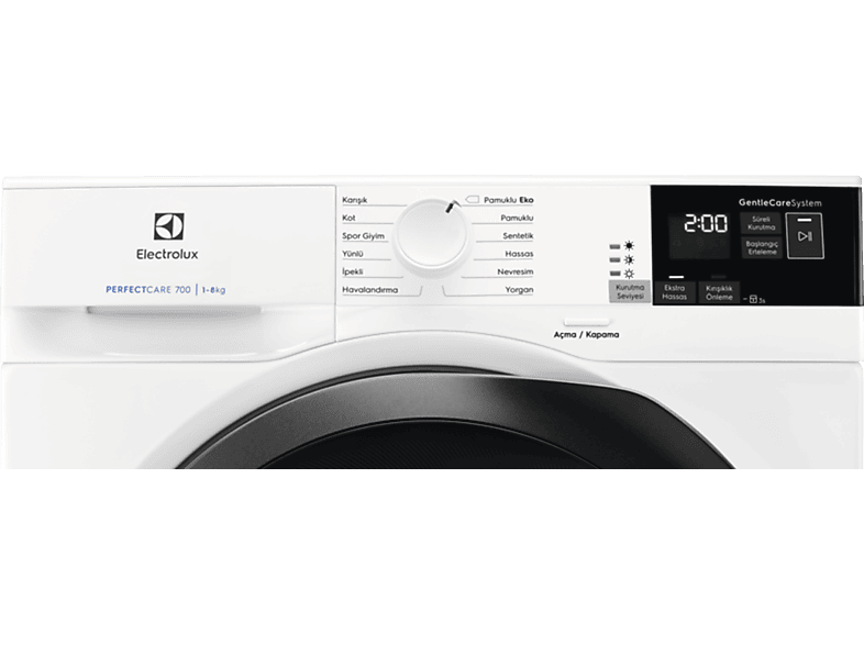 ELECTROLUX EW7H458ST A++ Enerji Verimlilik Sınıfı 8Kg Isı Pompalı Kurutma Makinesi Beyaz_1