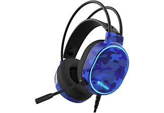 XTREME CUFFIA GAMING 7.1 PLANET CUFFIE GAMING, CAMOUFLAGE BLU