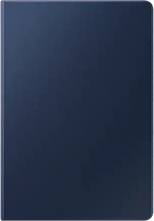 Housse de tablette bleu foncé, fermée et rectangulaire.