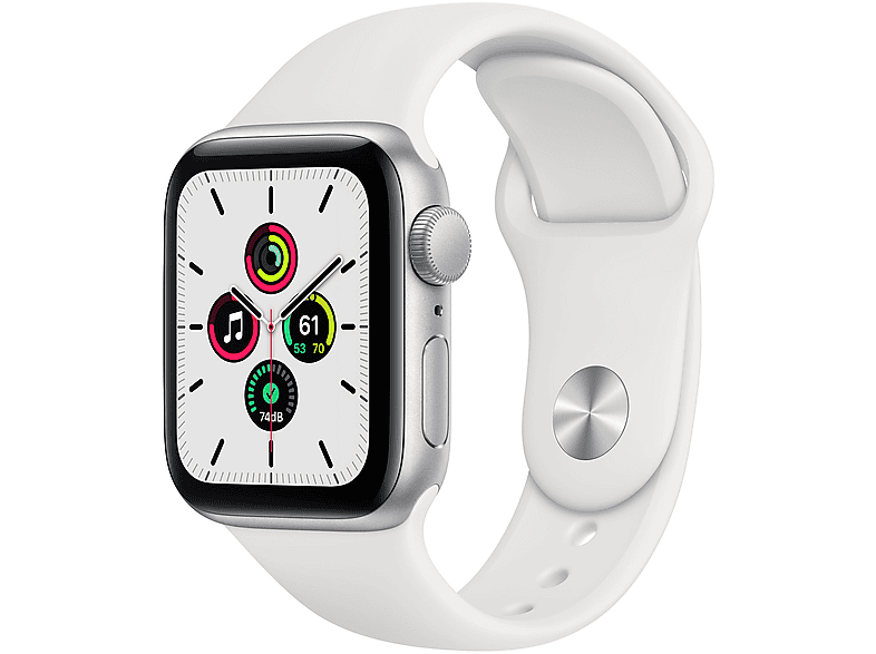Apple Watch SE GPS 40mm in alluminio argento - Sport Bianco (1a Generazione) Smartwatch