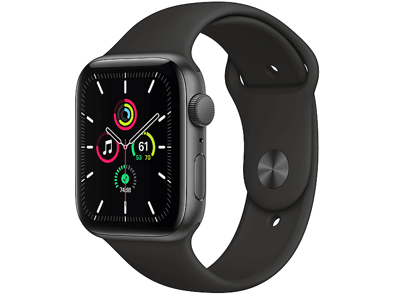 Apple Watch SE GPS 44mm in alluminio grigio siderale - Sport Nero (1a Generazione) Smartwatch