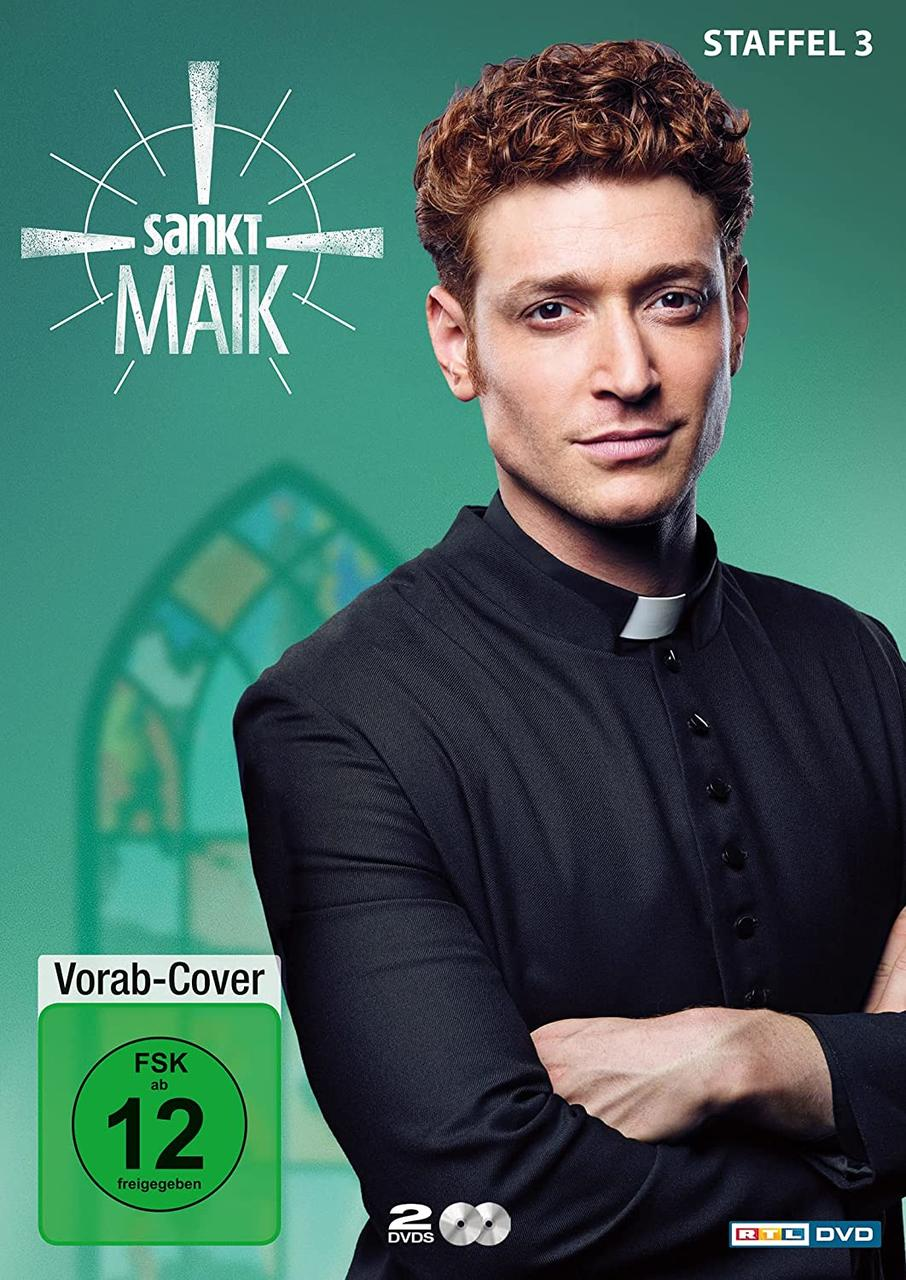 DVD-Cover mit einem Mann im Priesterkragen und einer Kirche. Weißer Hintergrund.
