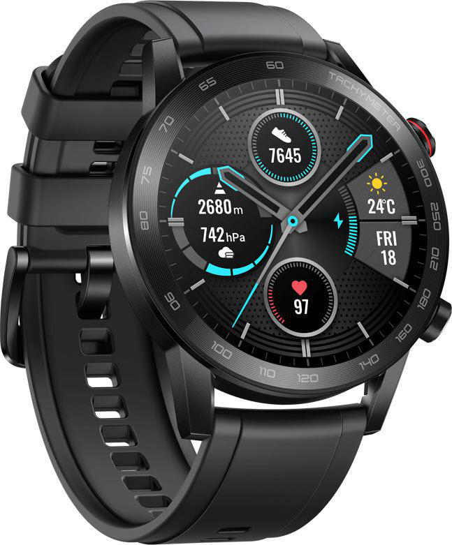 HONOR MagicWatch 2 Smartwatch Metall und Kunststoff Fluoroelastomer, 140-210 mm, Black