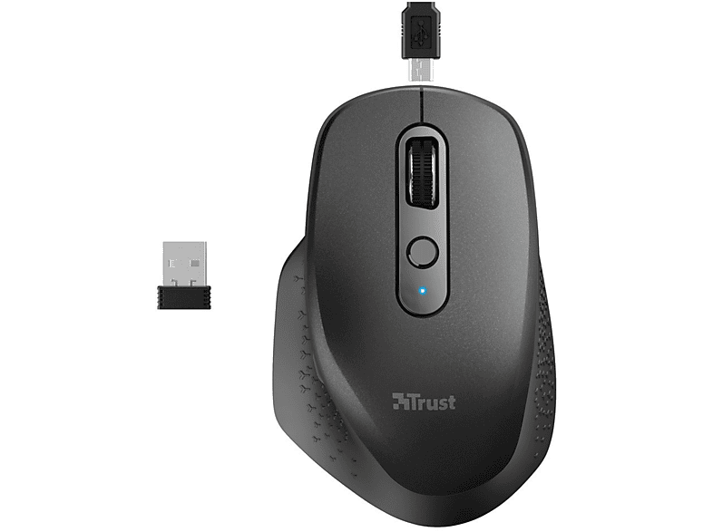 Mouse Wireless Trust Ozaa Rechar. Black