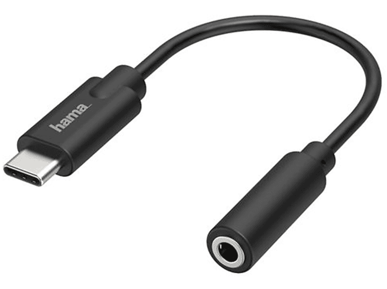 Hama Cavo adattatore USB Type C / presa jack 3.5 mm, 0,10 mt, nero