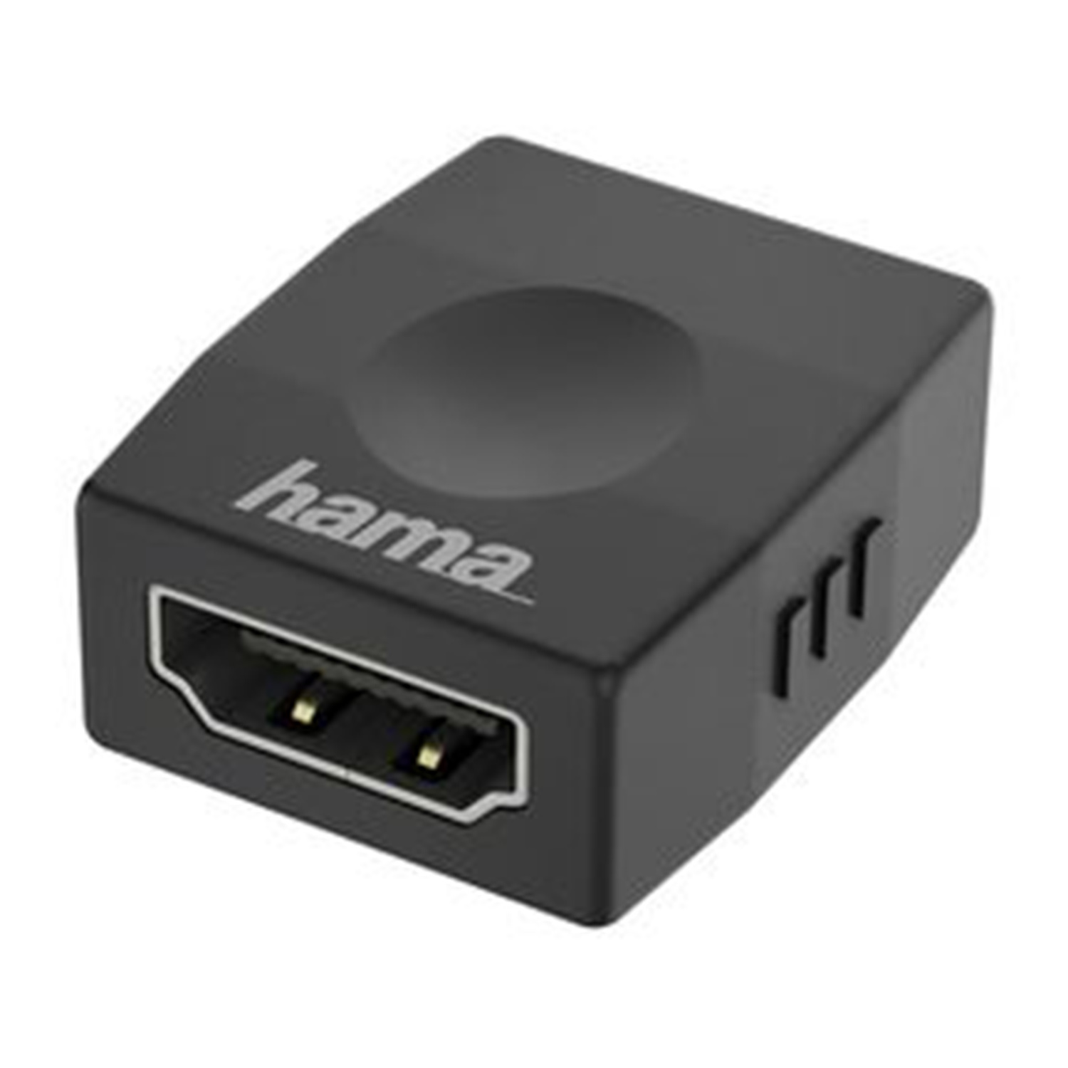 Adattatore HDMI Hama nero. Ha una porta HDMI.
