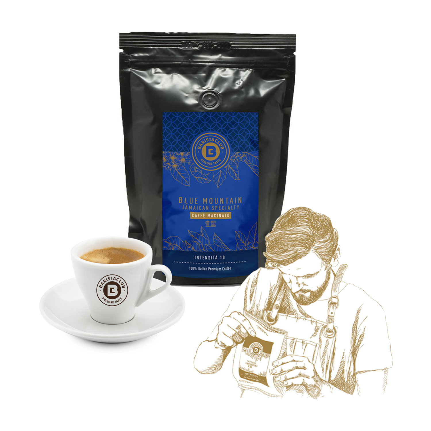 Barista Club Caffè macinato Blue Mountain Blue Montain Macina 250Gr, 0,25 kg