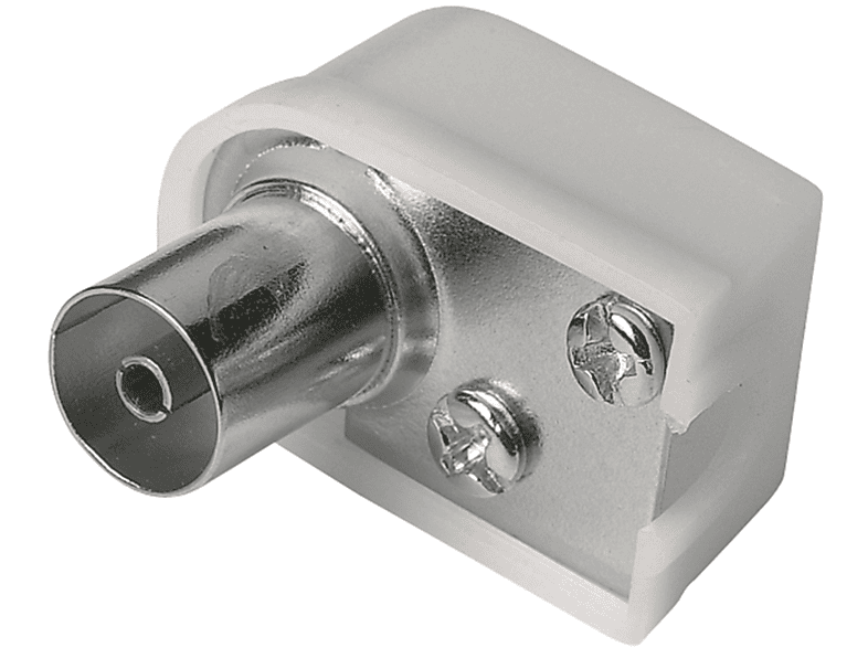 HAMA Spina antenna angolare F, 6 mm, 75 Ohms, avvitabile