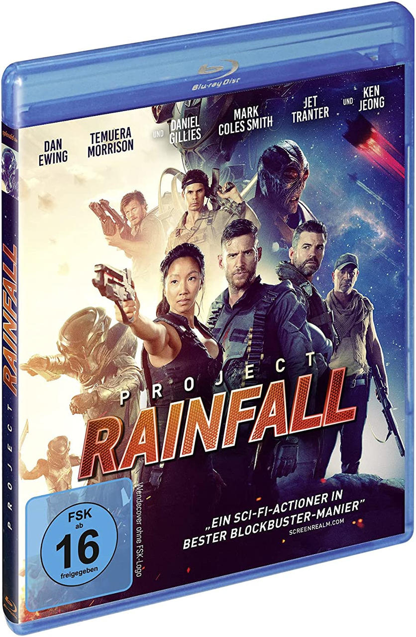 Blu-ray-Disc des Films Project Rainfall mit Schauspielern und Titeltext.