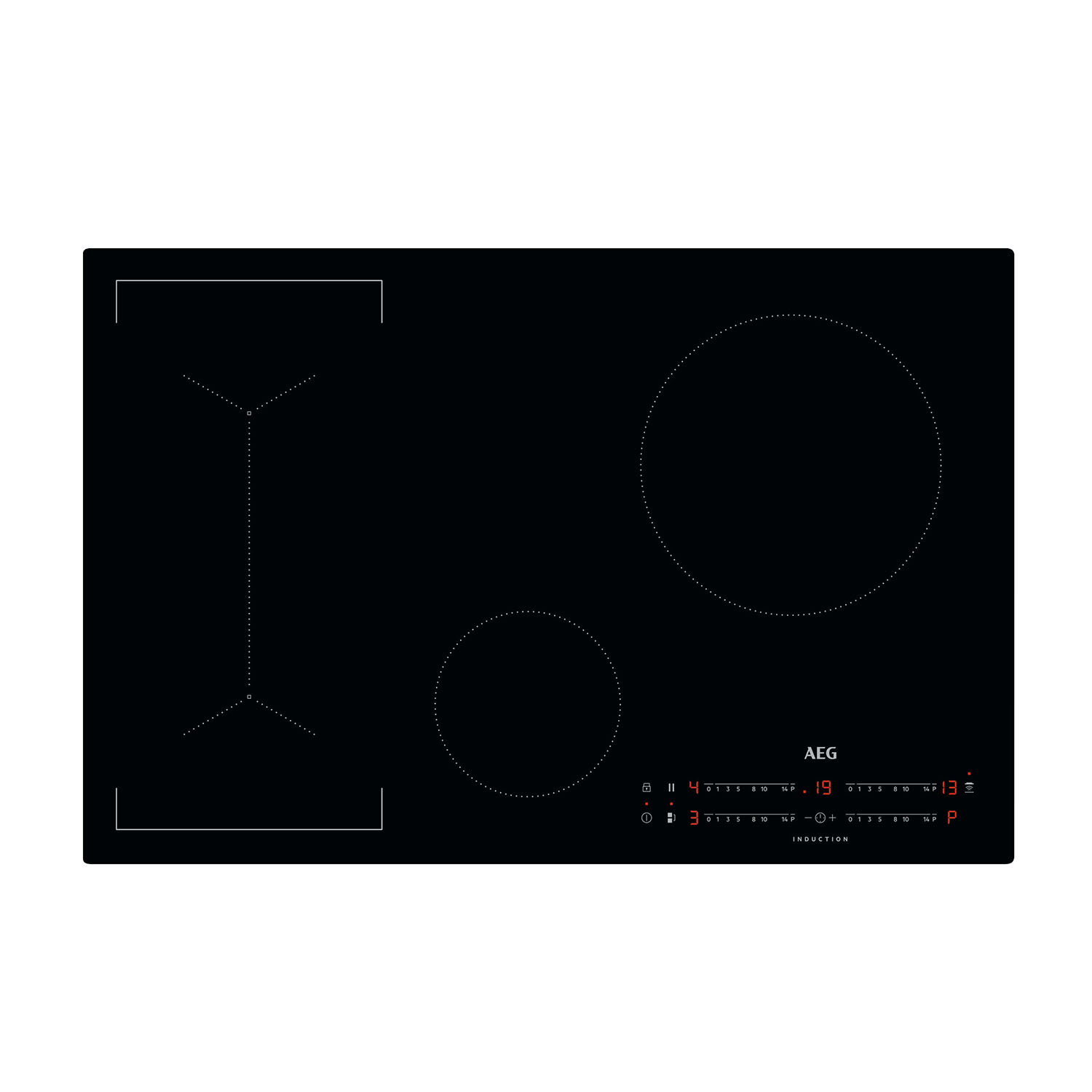 Piano Cottura A Induzione AEG Ikb84443Ib, 4 zone cottura, 77 cm x 51