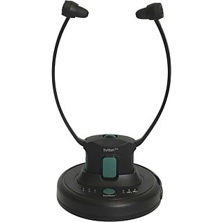 REACONDICIONADO B: Transmisor y receptor audio - Humantechnik Tiviton 10410900, Para TV, 2.4 gHz, Hasta 8 horas, Negro