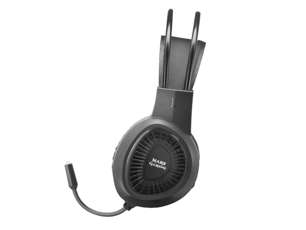 Auriculares gaming - Mars gaming MH120, Diadema, Multiplataforma, Micrófono, Jack 3.5mm, Tecnología Air, Negro