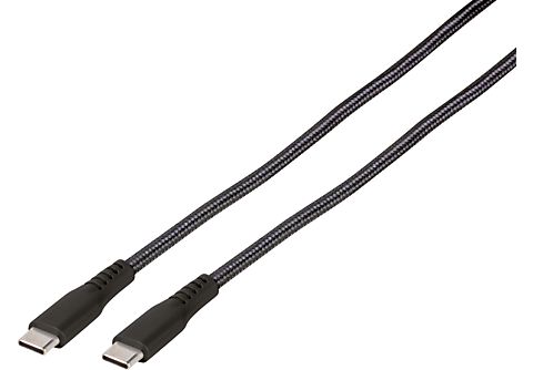 VIVANCO 62395 USB-Type-C auf USB-Type-C Lade-/Datenkabel, 0,5m, Premium, Longlife