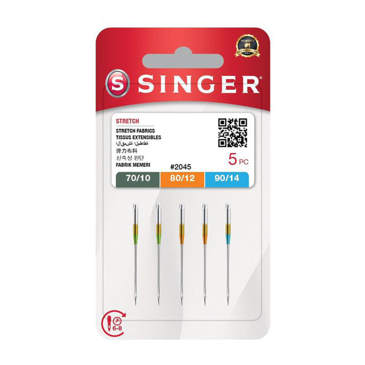 Aghi misti per tessuto elasticizzato Singer N2045