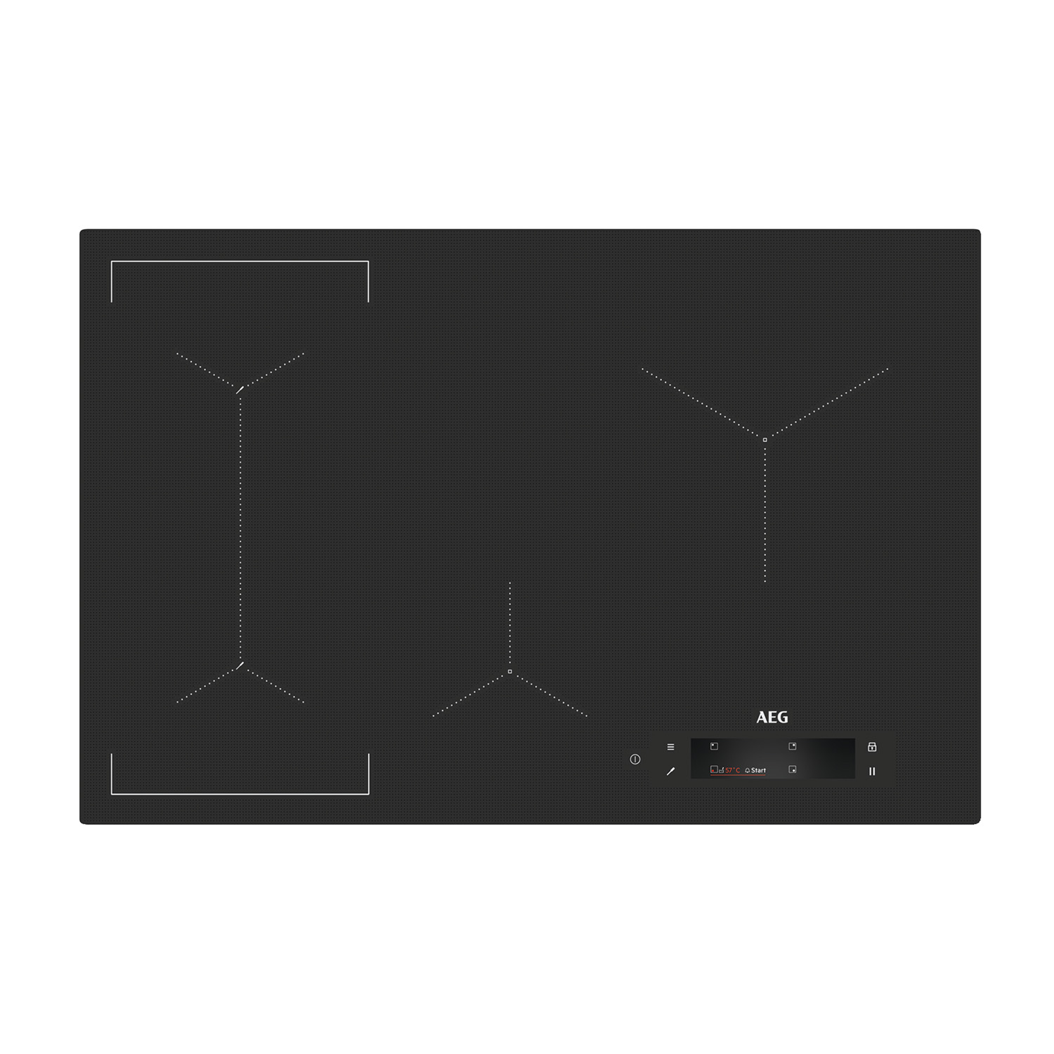 Piano Cottura A Induzione AEG Iae84881Ib, 4 zone cottura, 77 cm x 51