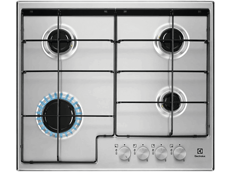 Piano Cottura Electrolux Egs6424X, 4 zone cottura, 59,5 cm x 51