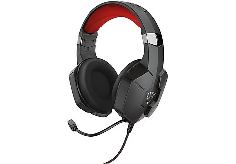 TRUST GXT323 CARUS HEADSET CUFFIE GAMING, Black/Red