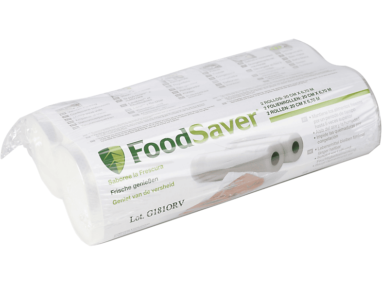 Sacchetti Sottovuoto FoodSaver Conf. 2 Rotoli 20Cmx6,7Mt