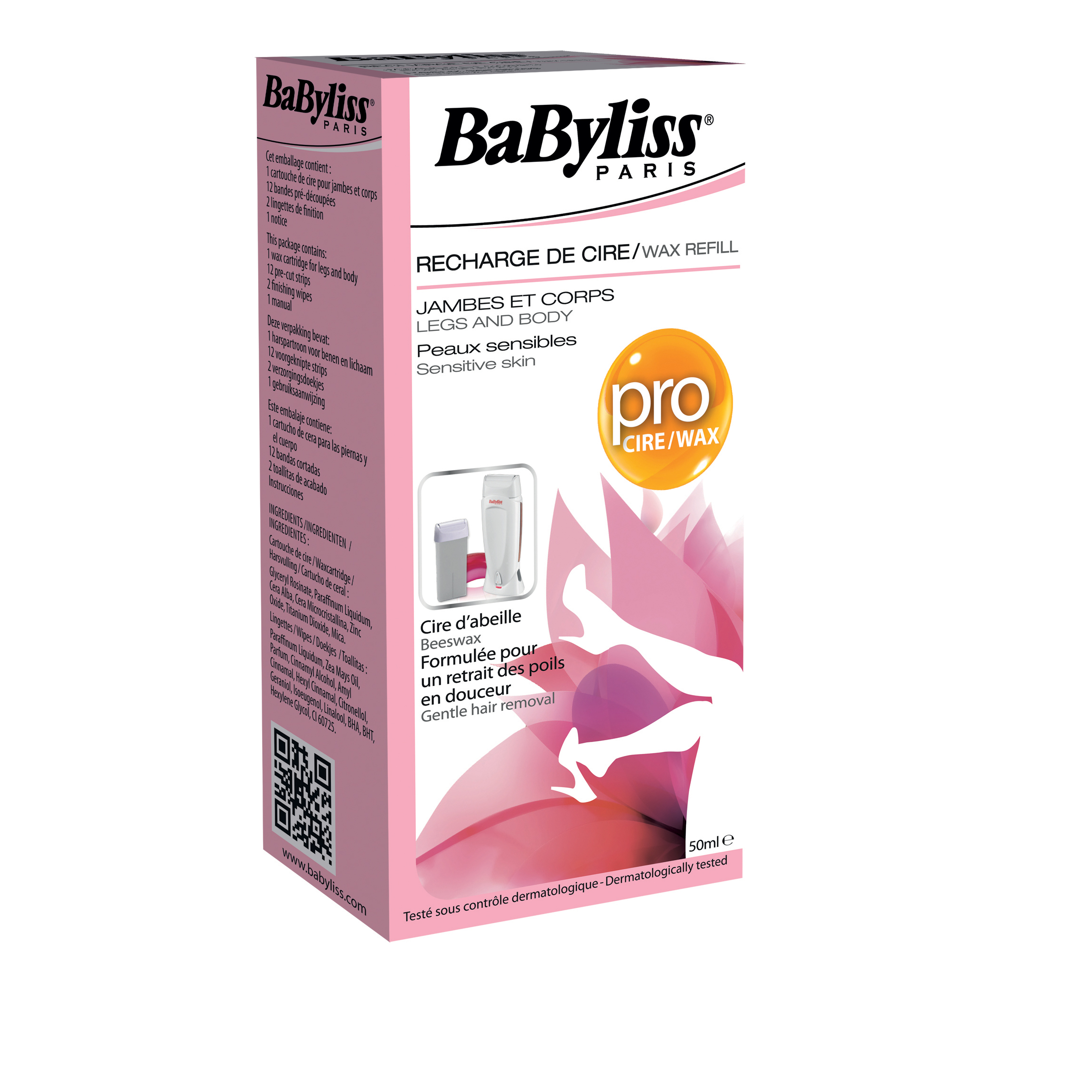 Ricarica cera 50 ml per corpo pelli sensibili Babyliss 799001